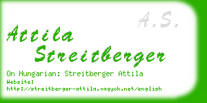 attila streitberger business card
